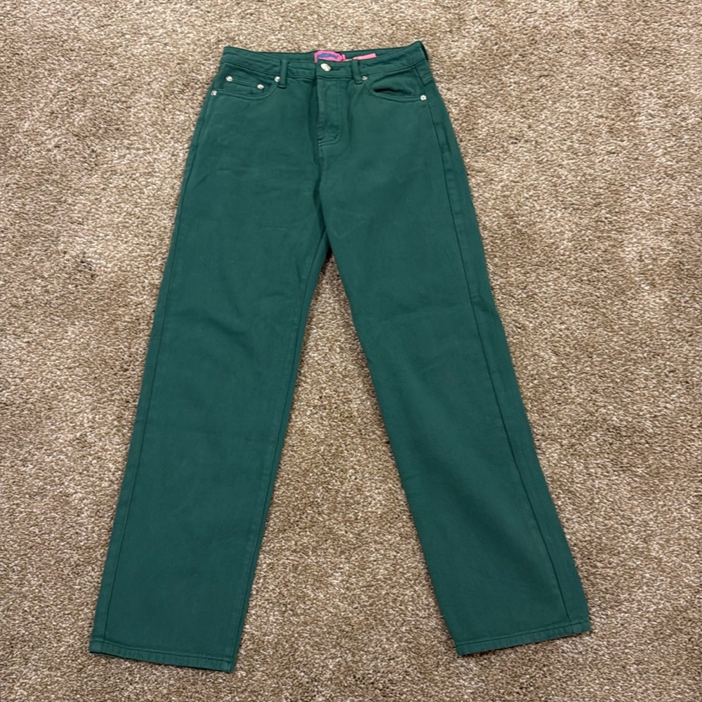 Edikted Dark Green Jeans Size M